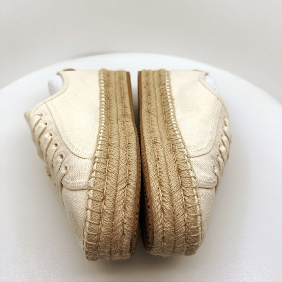 NWOB Tory Burch Seaside Oxford Espadrilles Shoes Vintage Cream Sz 7 - Picture 8 of 9